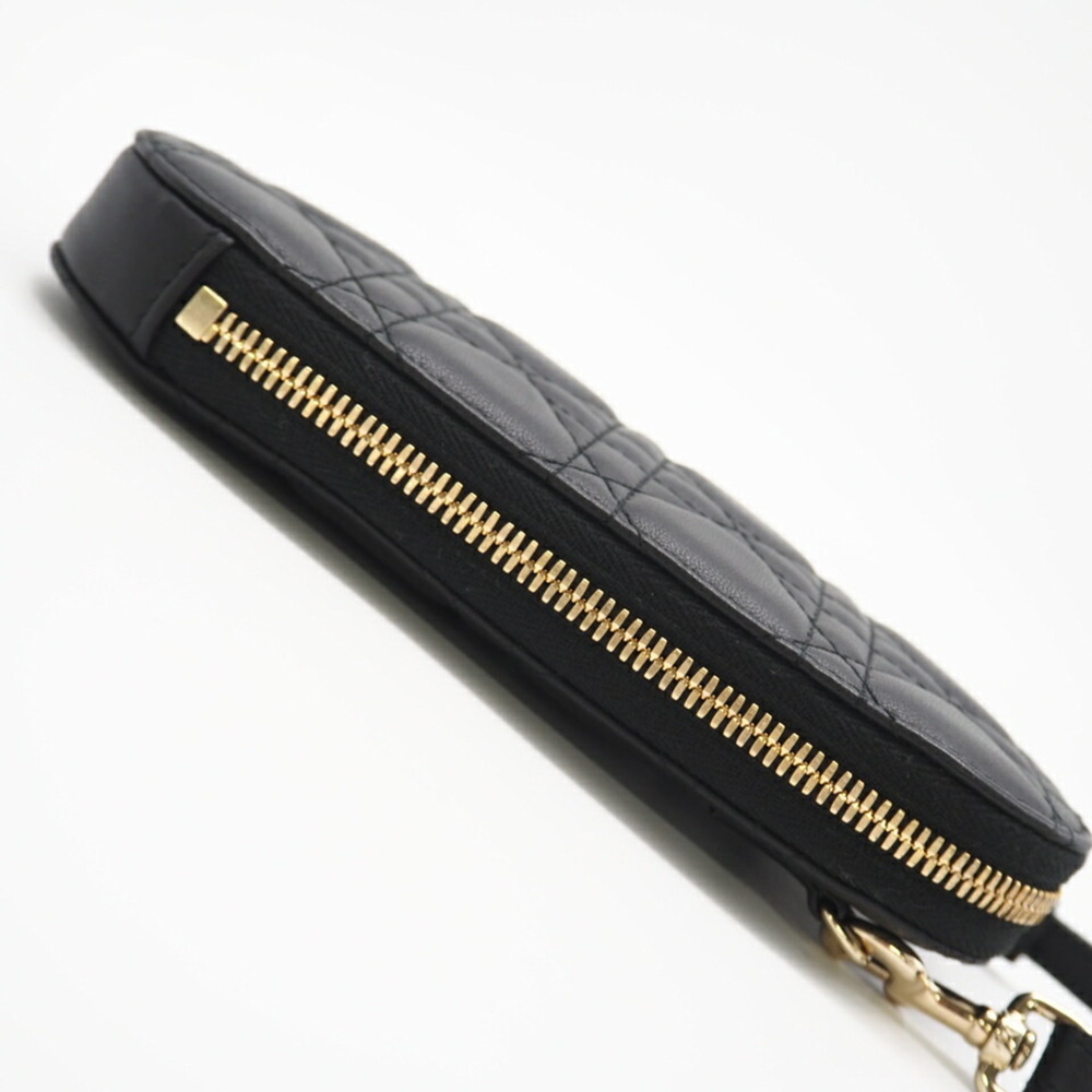 CHRISTIAN DIOR Black Lambskin Leather Shoulder Bag - Picture 7 of 12